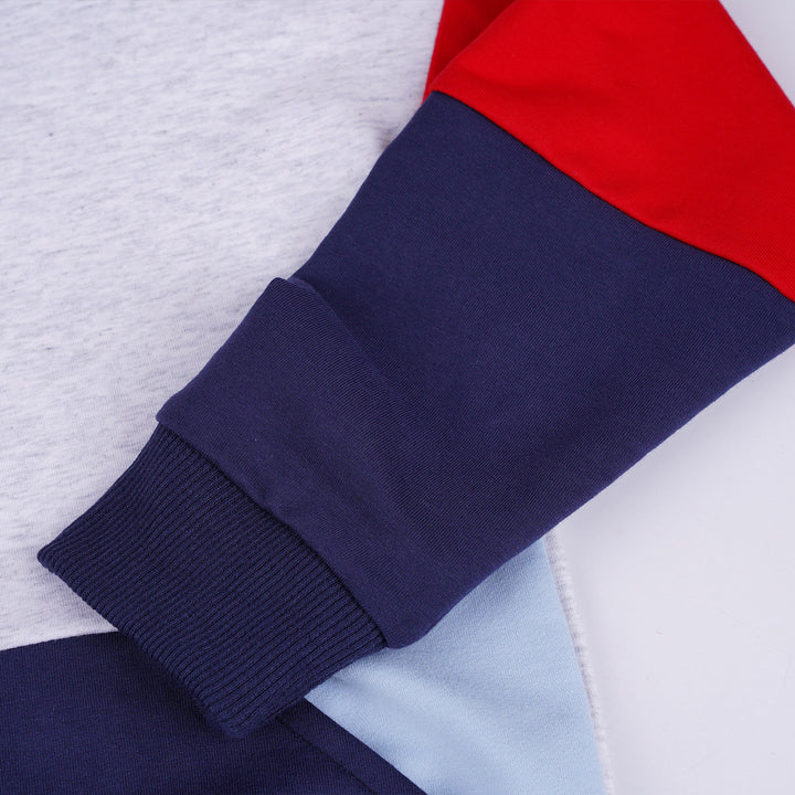 Poney Boys Melange Colour Blocking Long Sleeve Sweatshirt