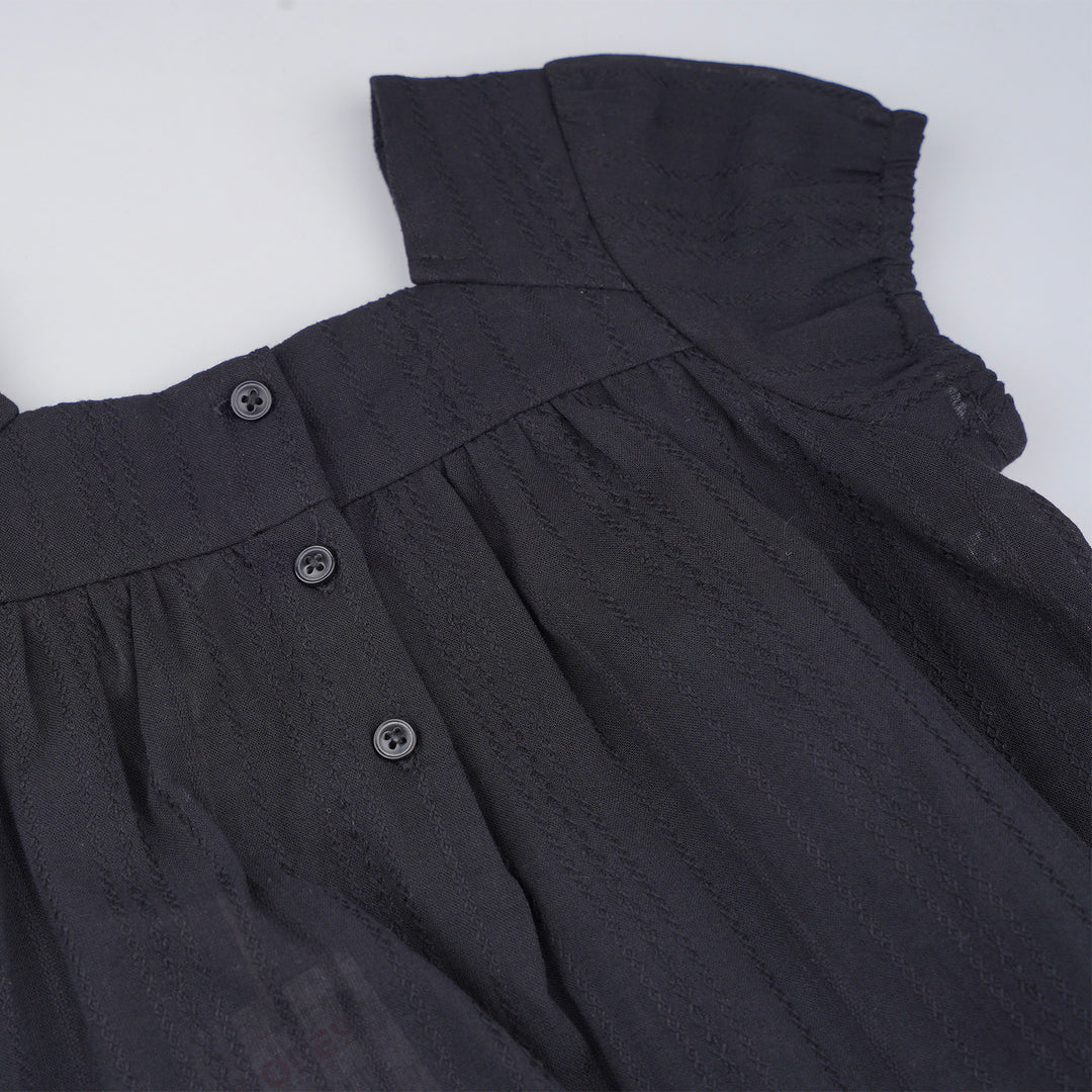 Poney Girls Black Textured Blouse