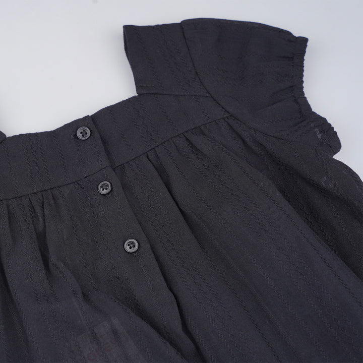 Poney Girls Black Textured Blouse