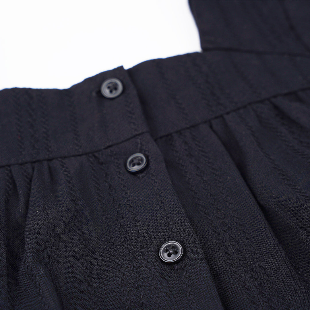 Poney Girls Black Textured Blouse