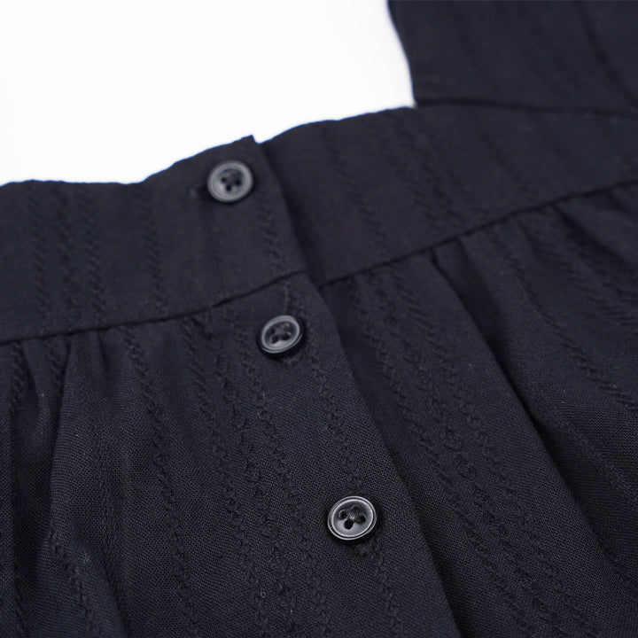 Poney Girls Black Textured Blouse