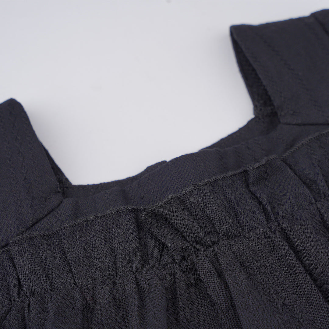 Poney Girls Black Textured Blouse