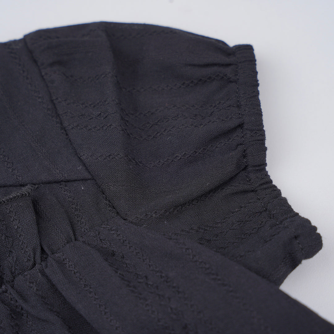 Poney Girls Black Textured Blouse