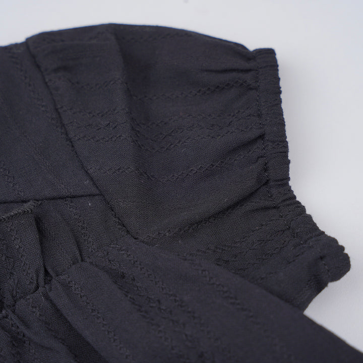 Poney Girls Black Textured Blouse