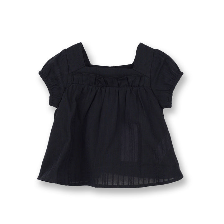 Poney Girls Black Textured Blouse