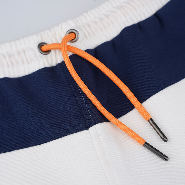 Poney Boys White Elastic Waistband Knit Bermuda