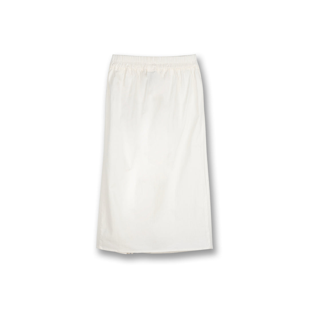Poney Girls Cream Front-Side Pleats Long Skirt