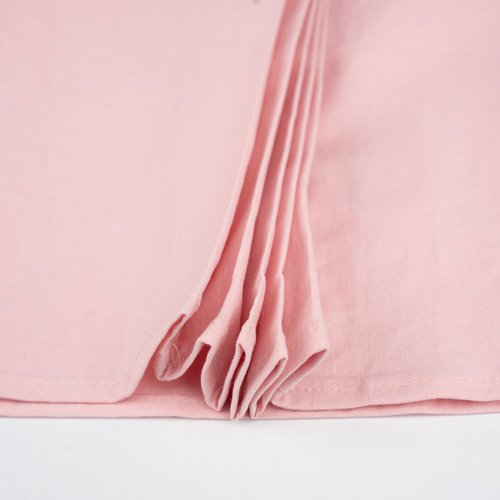 Poney Girls Light Pink Front-Side Pleats Long Skirt