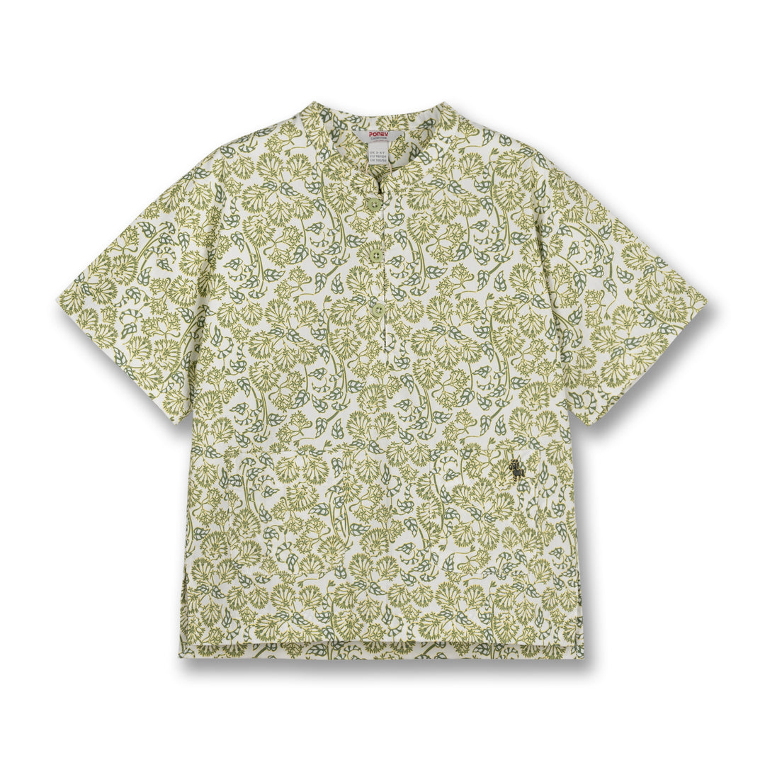 Poney Boys Green Ixora Short Sleeve Shirt