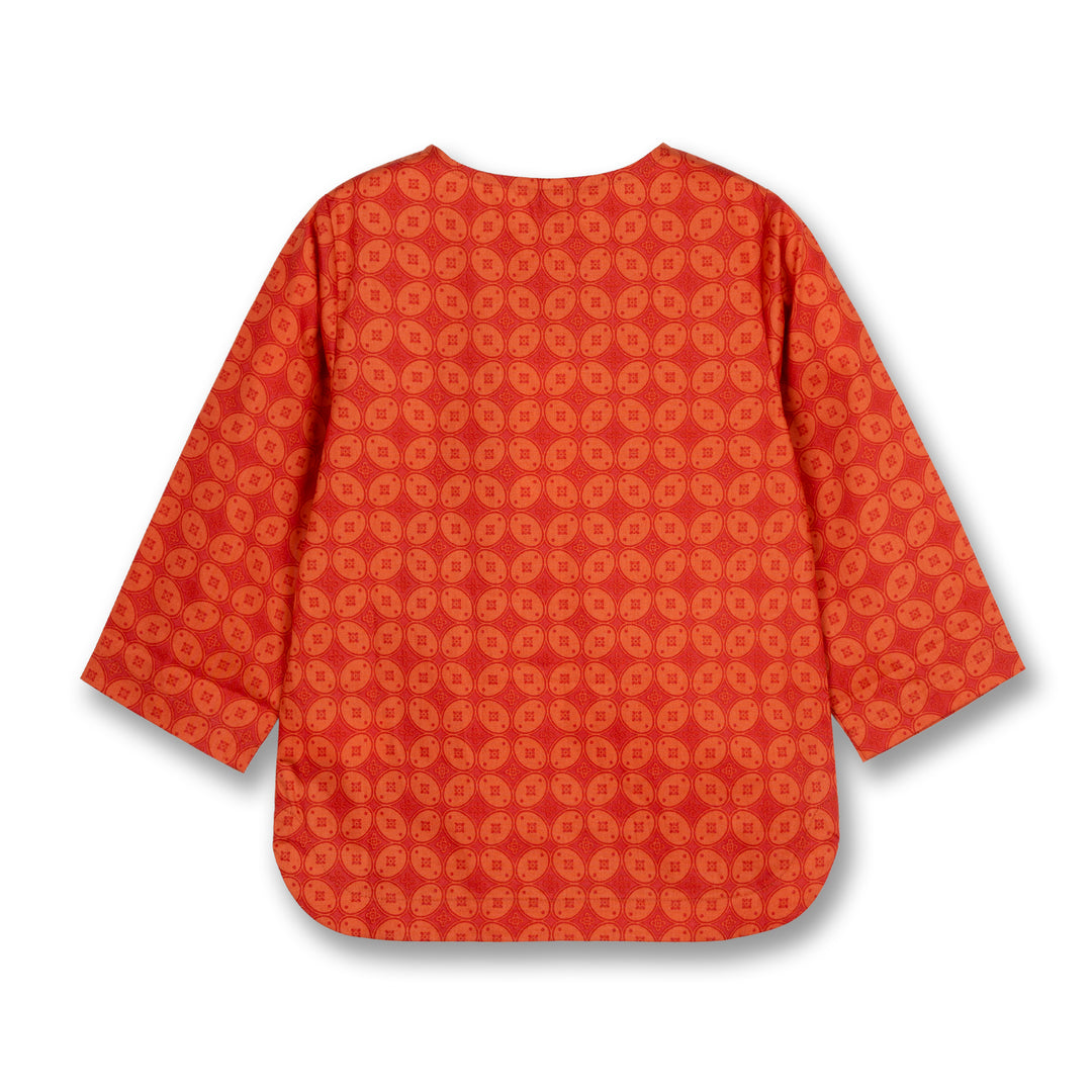 Poney Boys Orange Kurma Short Sleeve Shirt