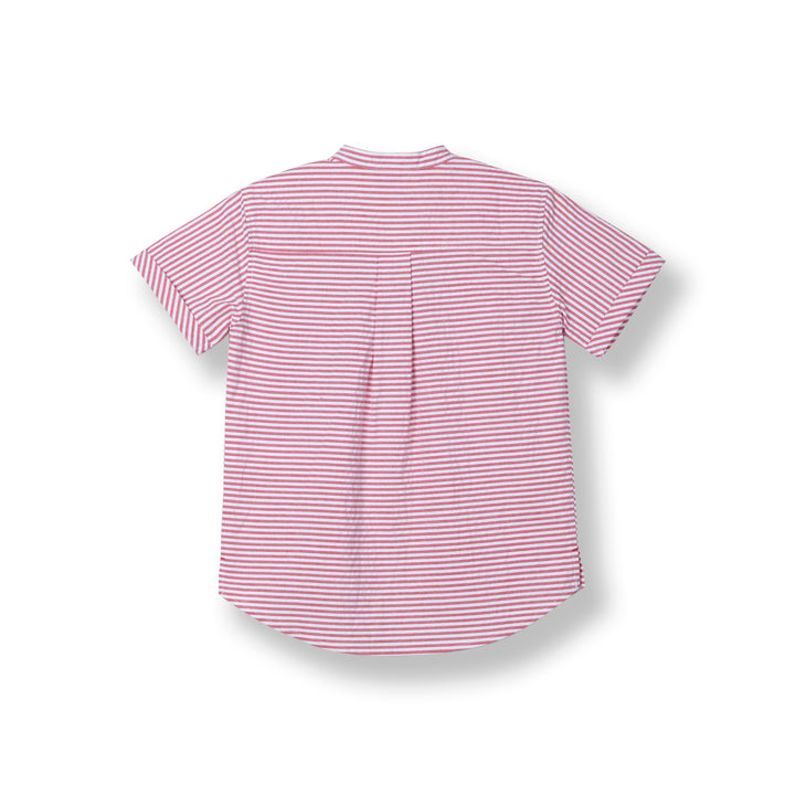 Poney Boys Red Striped Short Sleeve Shirt 1240045