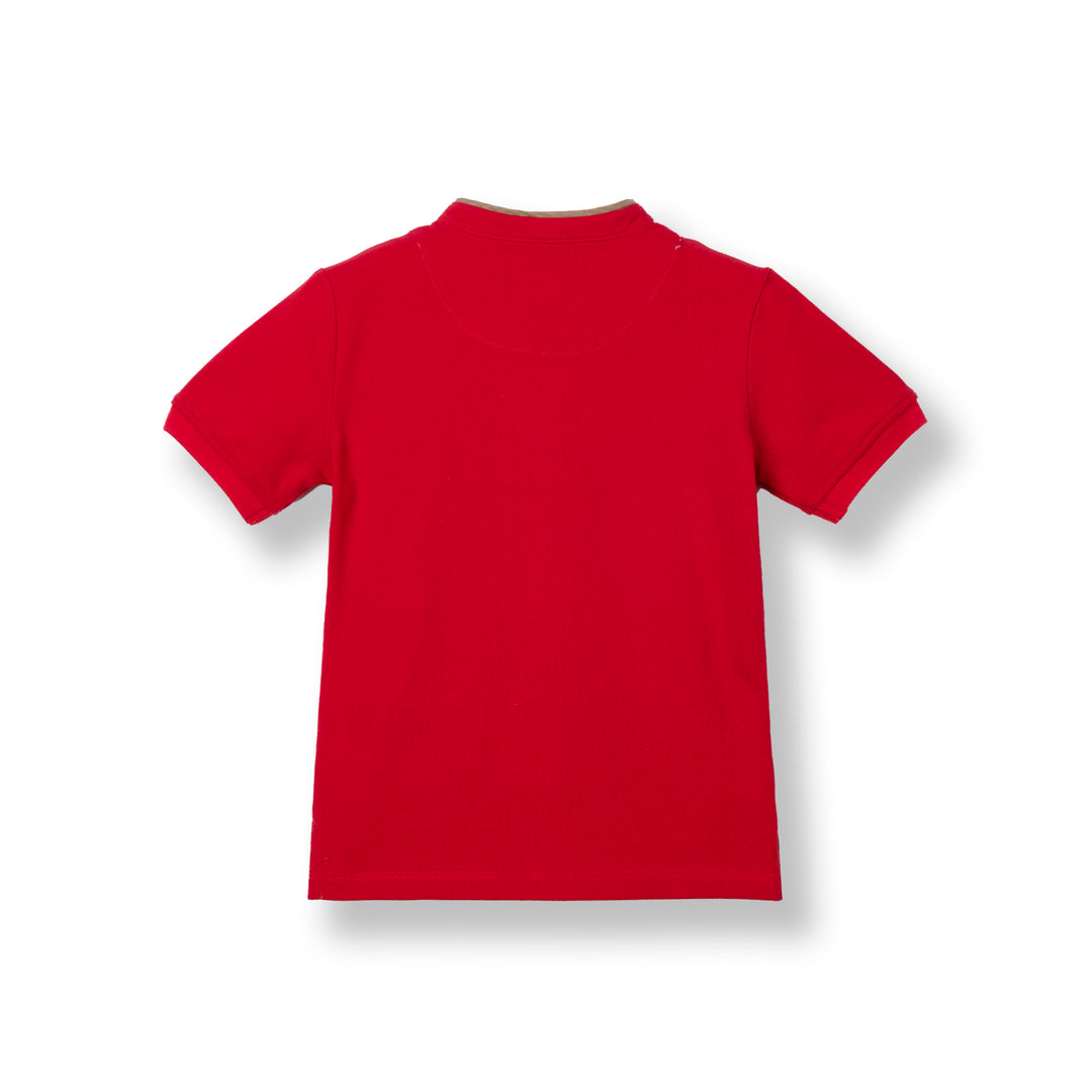 Poney Boys Red Henley Polo 1240046