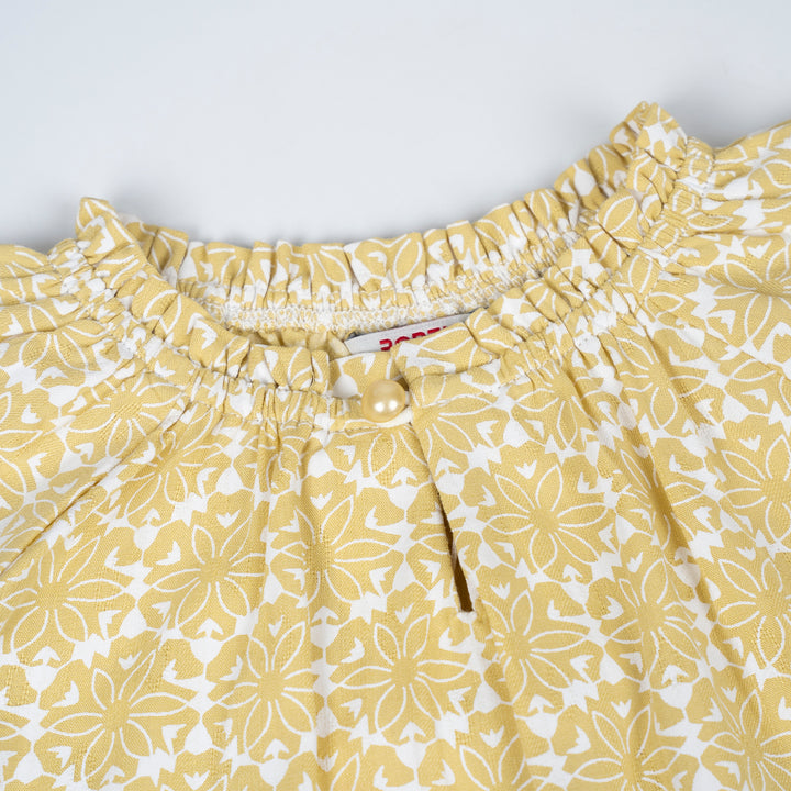 Poney Girls Indah Yellow Long Sleeve Blouse