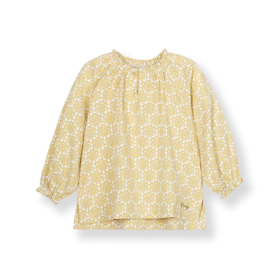 Poney Girls Indah Yellow Long Sleeve Blouse