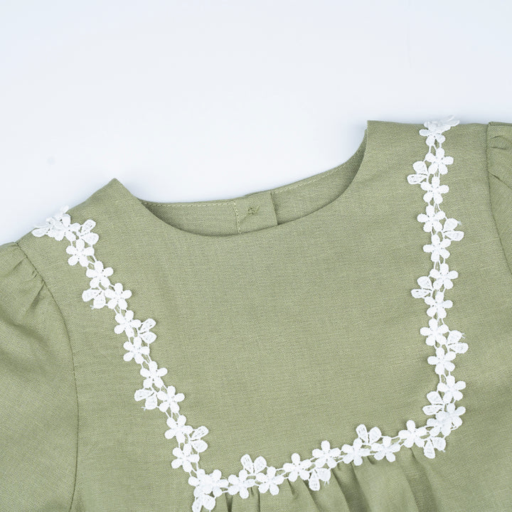 Poney Girls Hana Green Long Sleeve Blouse