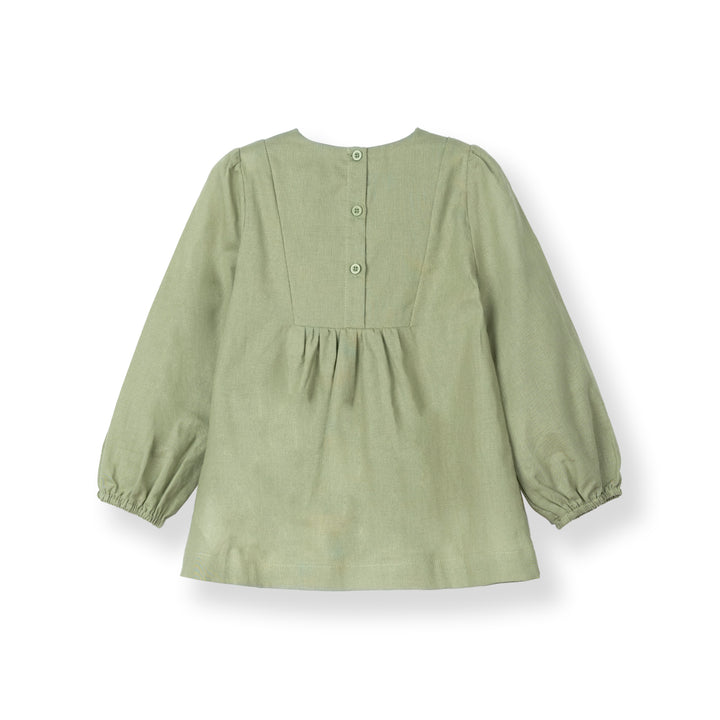 Poney Girls Hana Green Long Sleeve Blouse