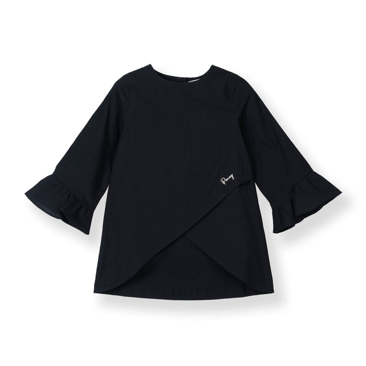 Poney Girls Kaysa Black Long Sleeve Blouse