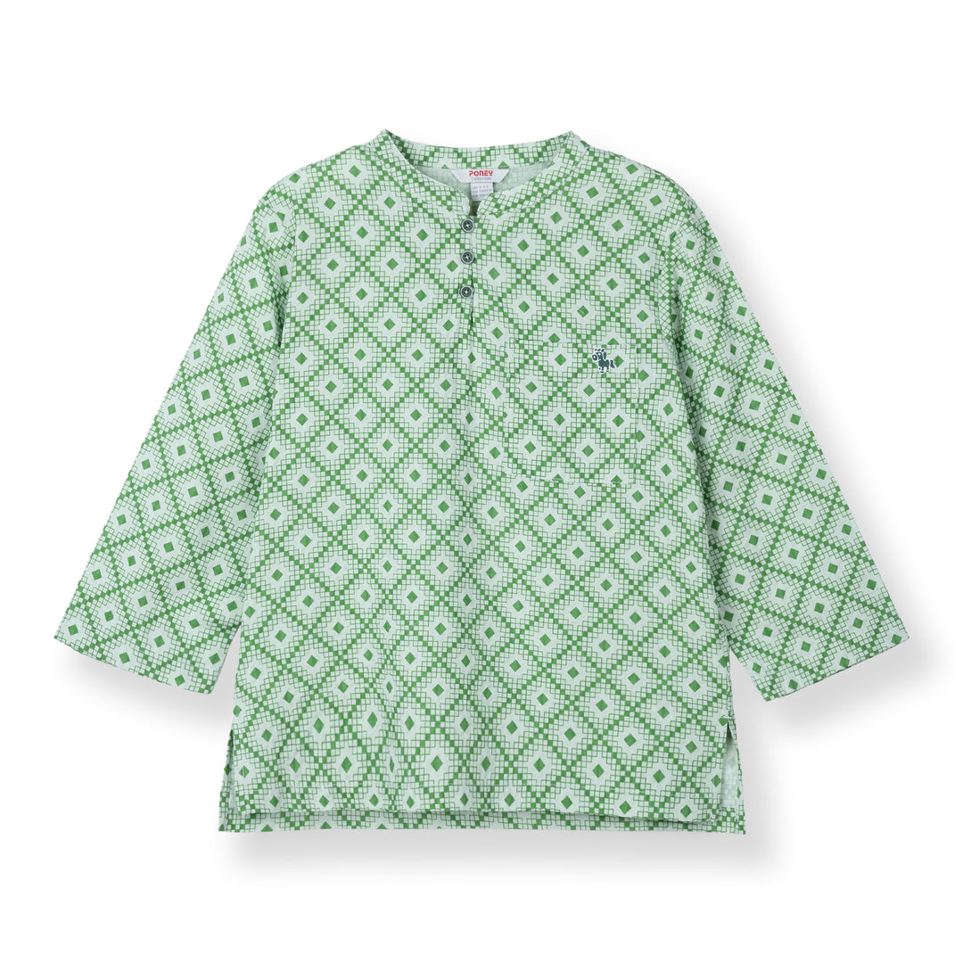 Poney Boys Lirid Green Long Sleeve Shirt