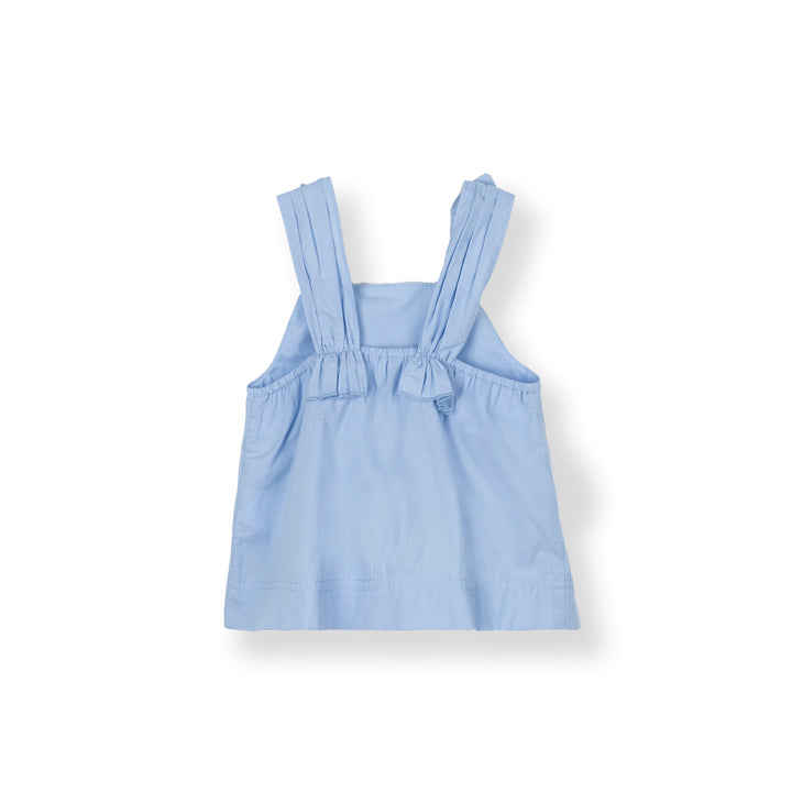 Poney Girls Light Blue Angel Ribbon Sleeveless Blouse