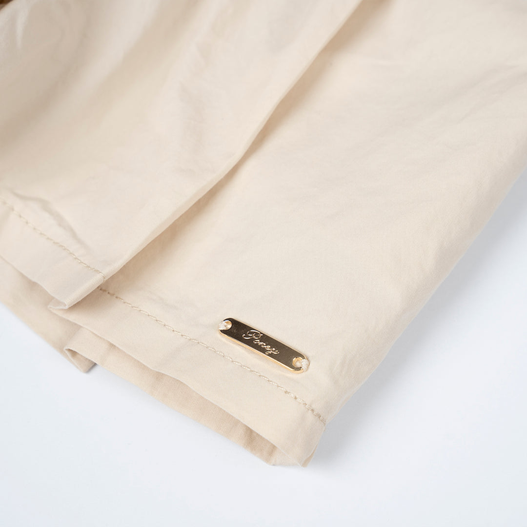 Poney Girls Khaki Mini Twill Belt Shorts