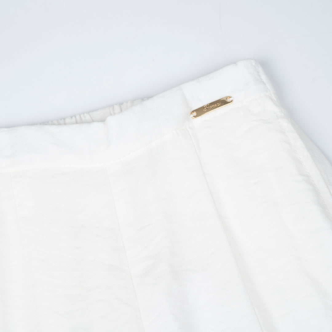 Poney Girls White Breezy Flowy Trousers