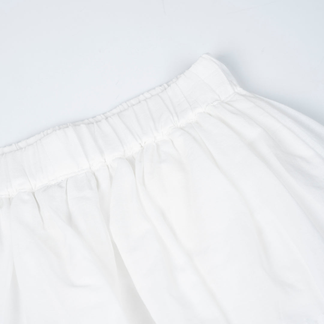 Poney Girls White Elegant Lace Midi Skirt