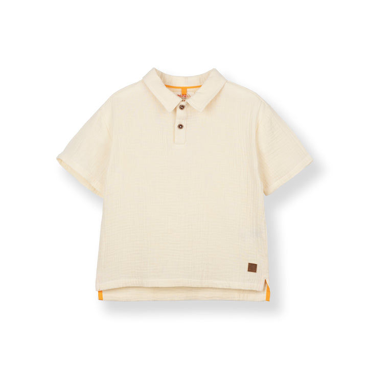 Poney Boys Off White Rustic Short Sleeve Polo Shirt