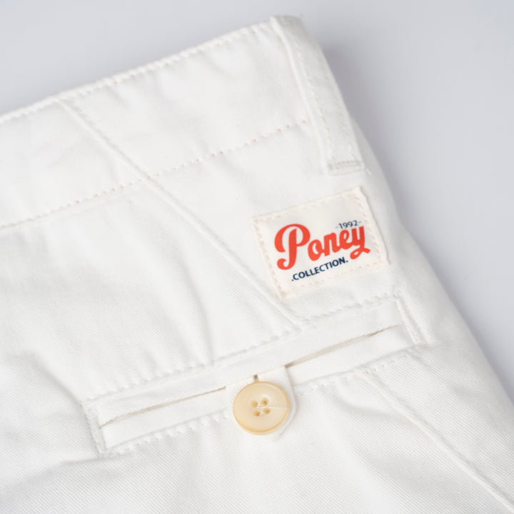 Poney Boys Cream Front Pleated Linen Long Pants