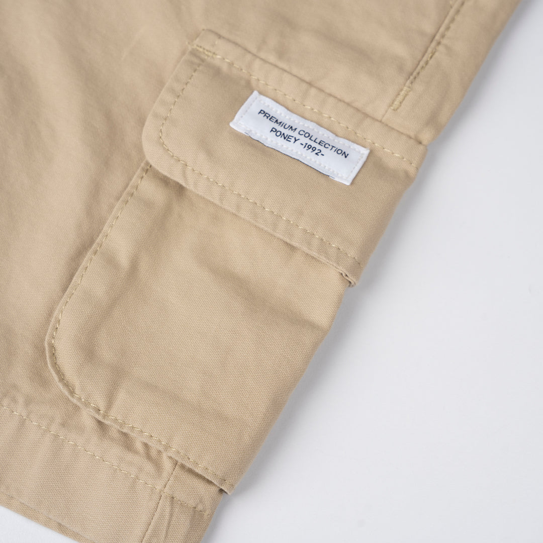 Poney Boys Light Khaki Cargo Bermuda