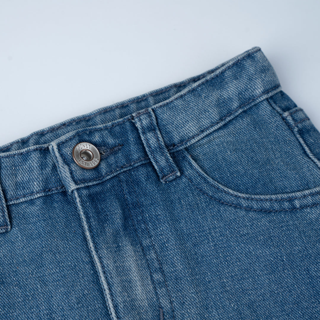 Poney Girls Denim Denim Midi Skirt