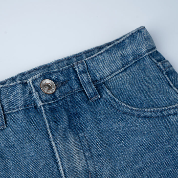 Poney Girls Denim Denim Midi Skirt