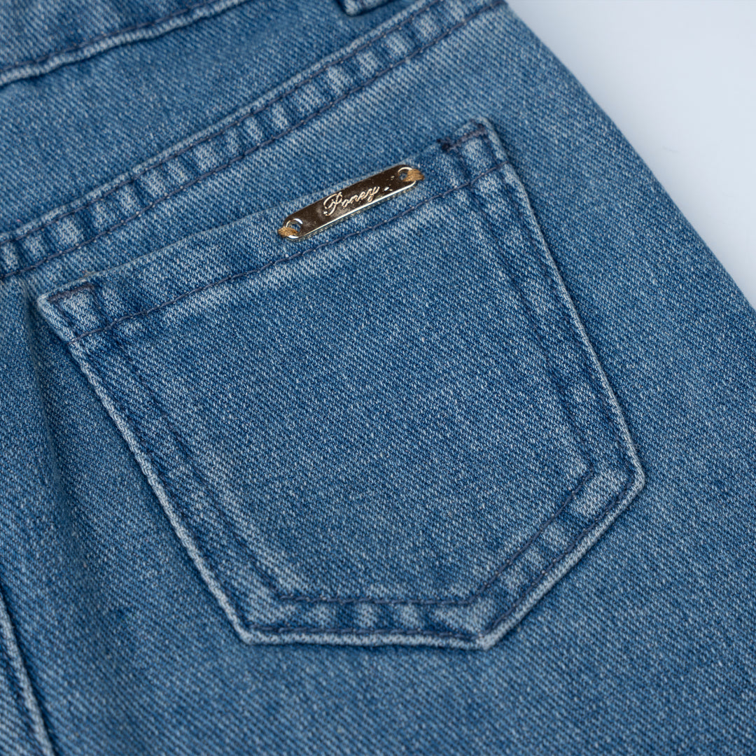 Poney Girls Denim Denim Midi Skirt