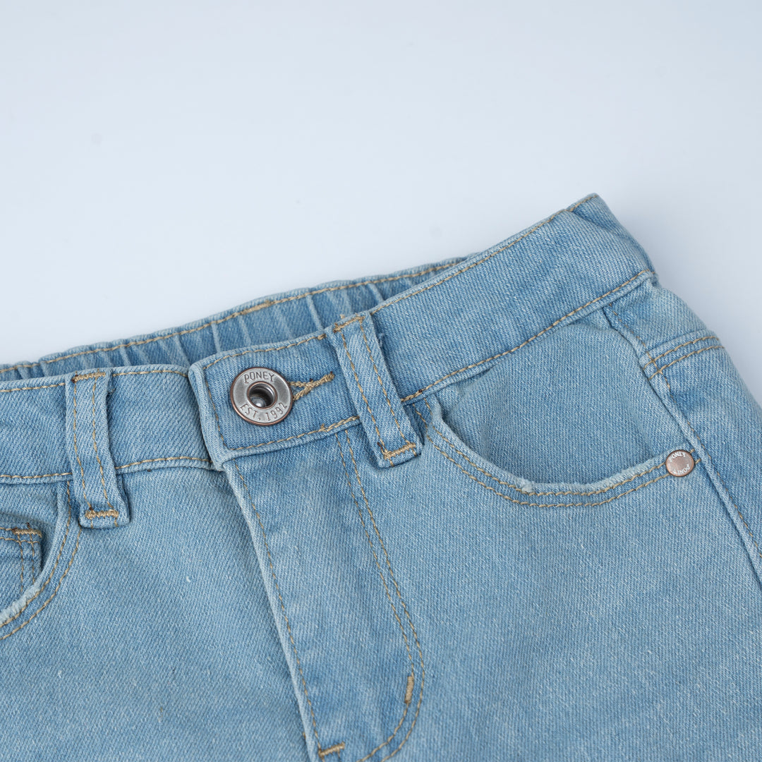 Poney Girls Denim Cropped Jeans