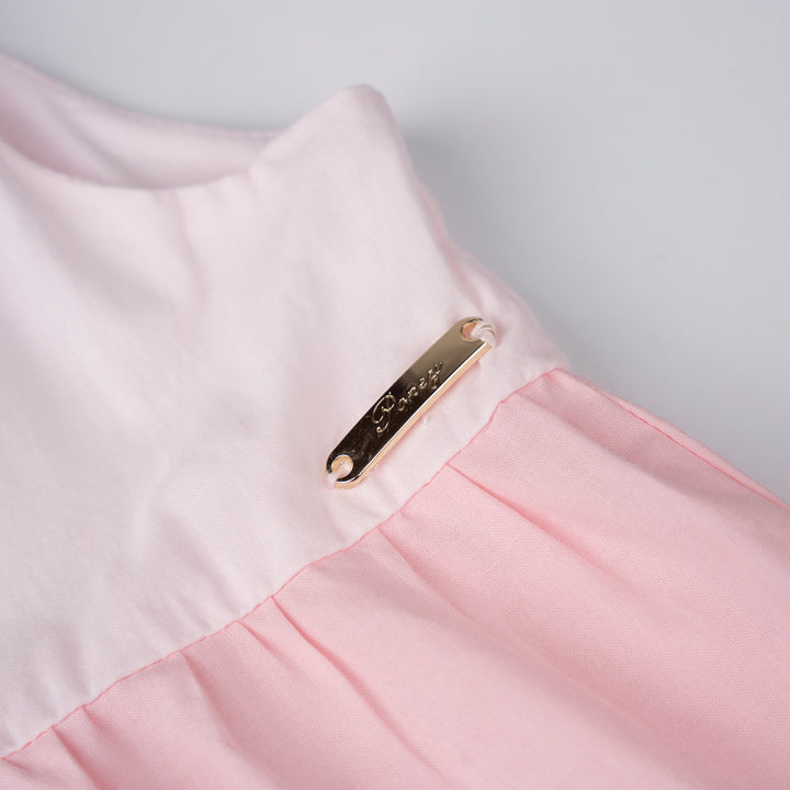 Poney Girls Lt.Pink Midi Layered Sleeveless Dress