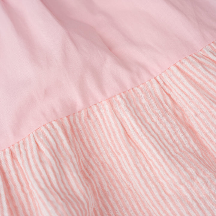 Poney Girls Lt.Pink Midi Layered Sleeveless Dress