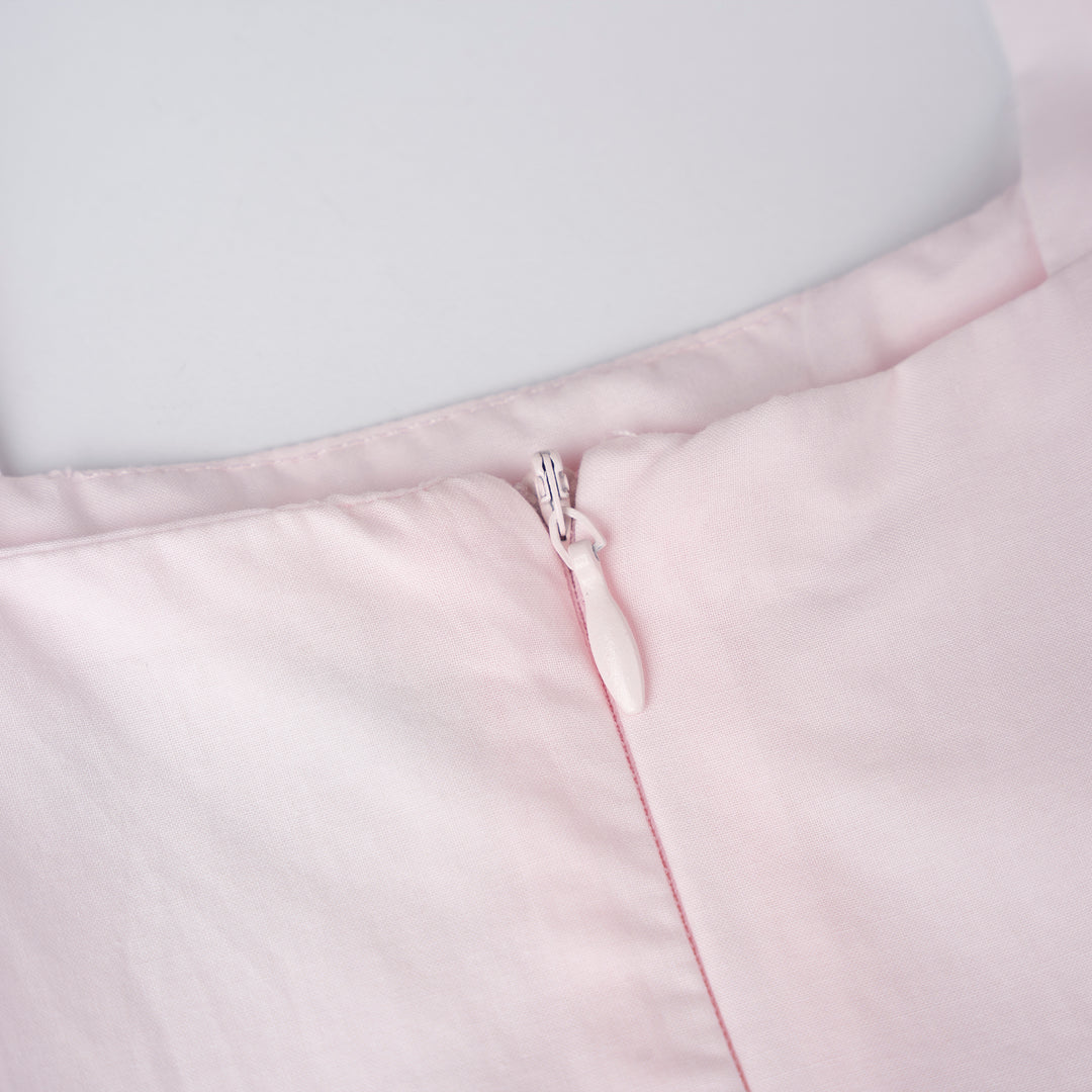 Poney Girls Lt.Pink Midi Layered Sleeveless Dress