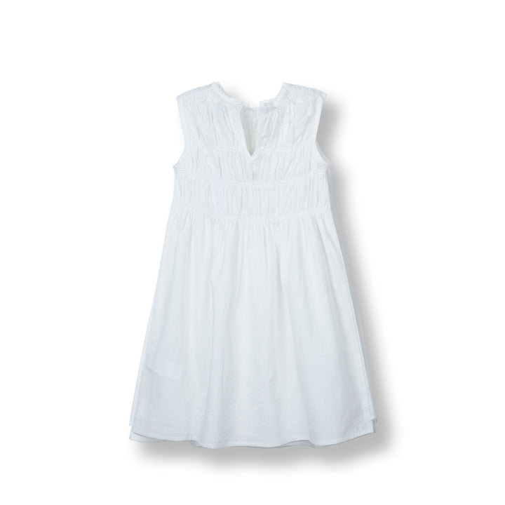 Poney Girls White Flowy Tiered Sleeveless Dress