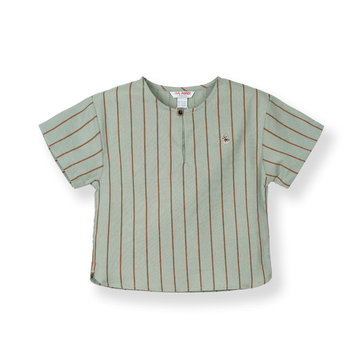 Poney Baby Boys Khair Green Short Sleeve Shirt