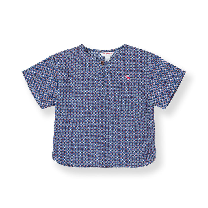 Poney Baby Boys Waleed Blue Short Sleeve Shirt