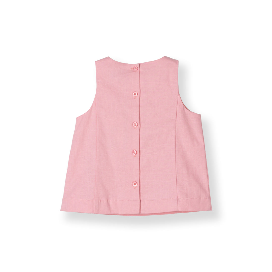 Bow Applique Sleeveless Blouse