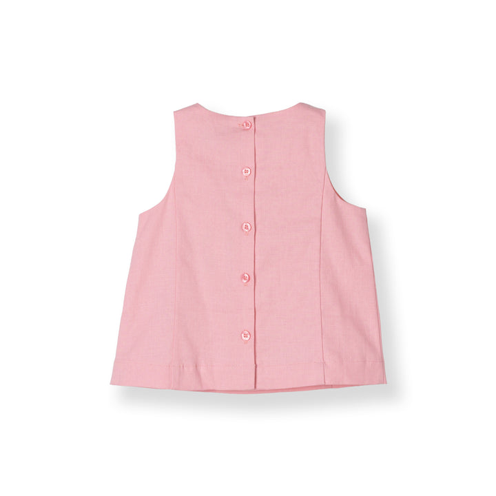Bow Applique Sleeveless Blouse