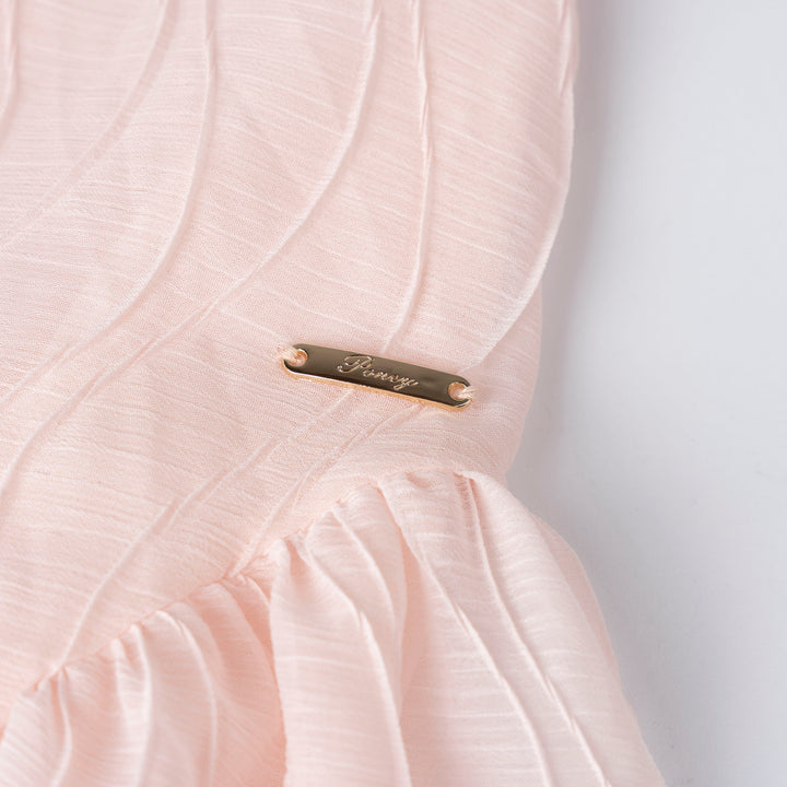 Flowy Textured Chiffon Dress