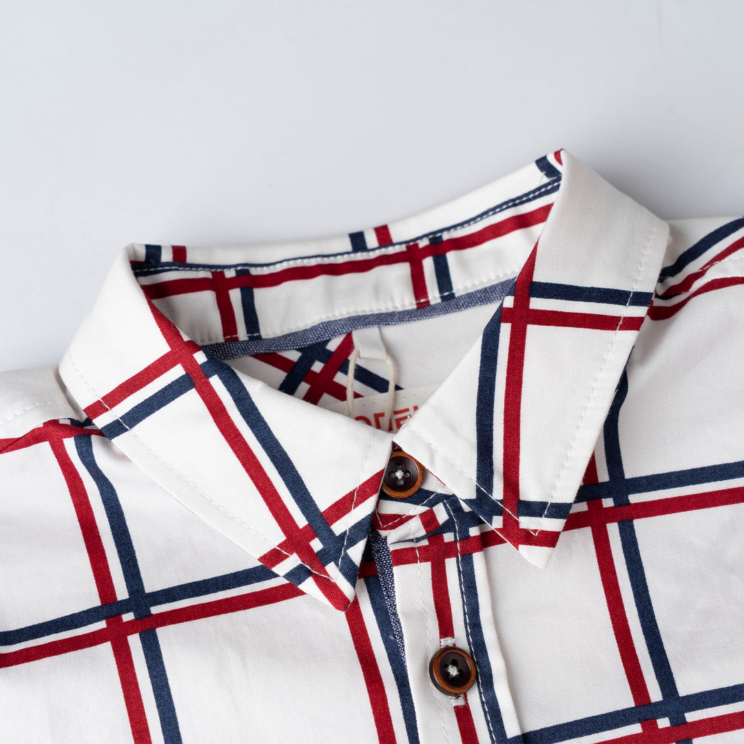 Oversized Checks Long Sleeves Shirts