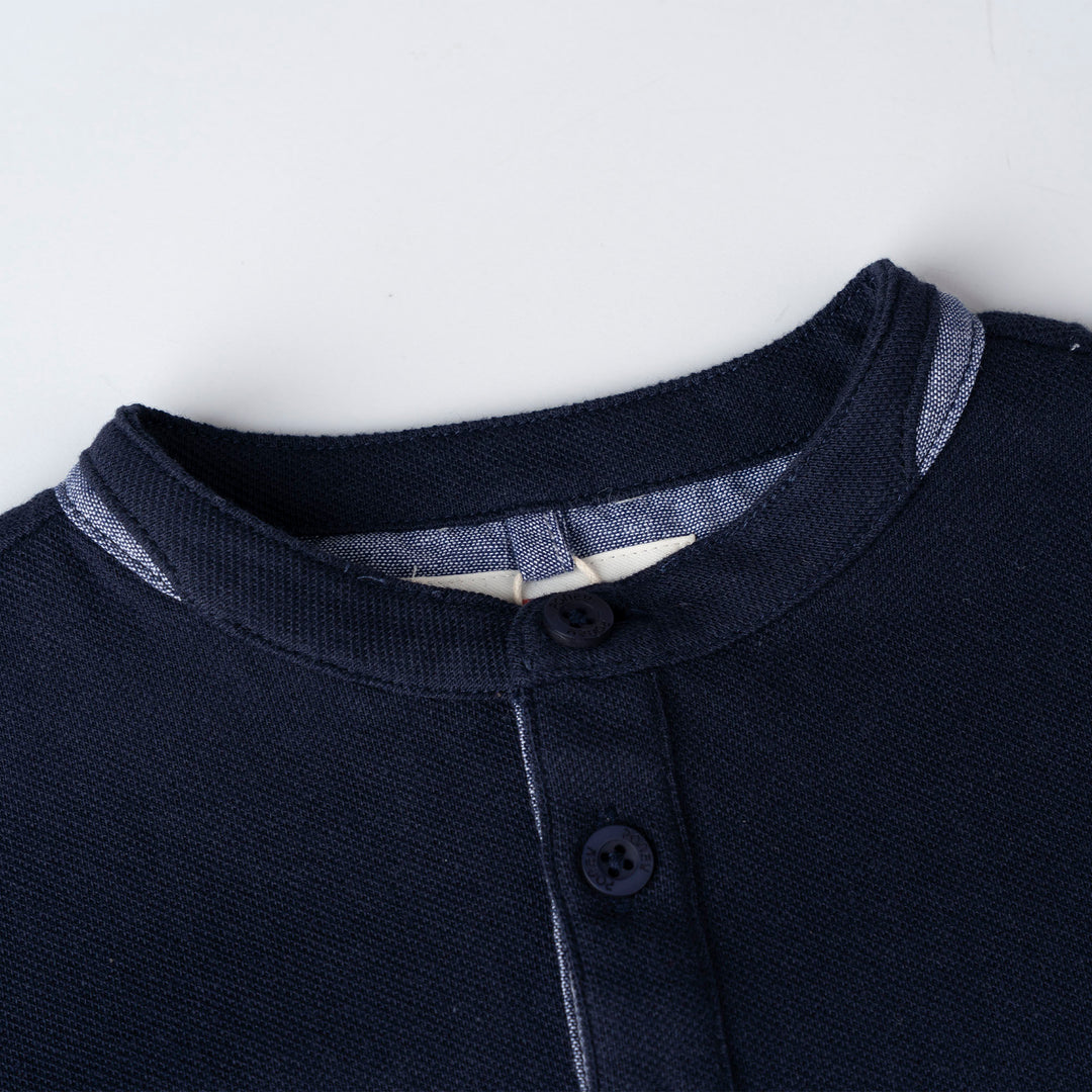 Henley Collar Shorts Sleeves Polo