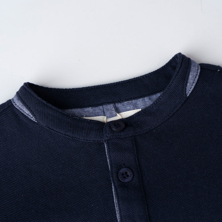 Henley Collar Shorts Sleeves Polo