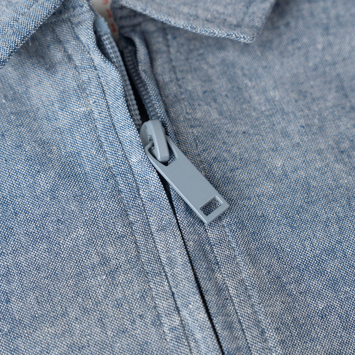 Linen Zip-up Shorts Sleeves Shirts