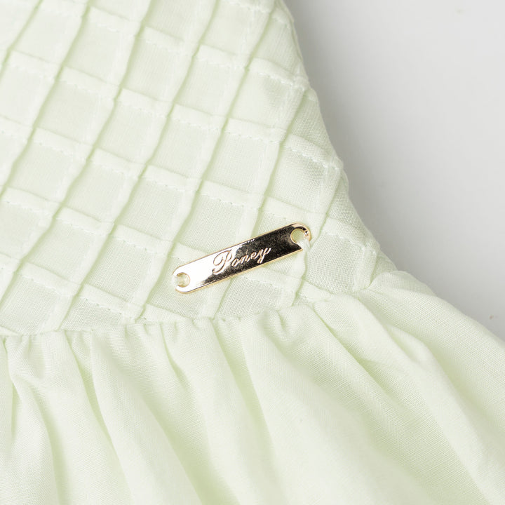 Button-up Light Green Sleeveless Midi Dress