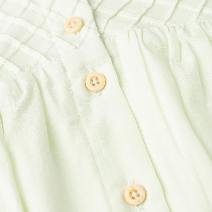 Button-up Light Green Sleeveless Midi Dress