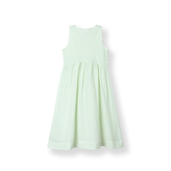 Button-up Light Green Sleeveless Midi Dress
