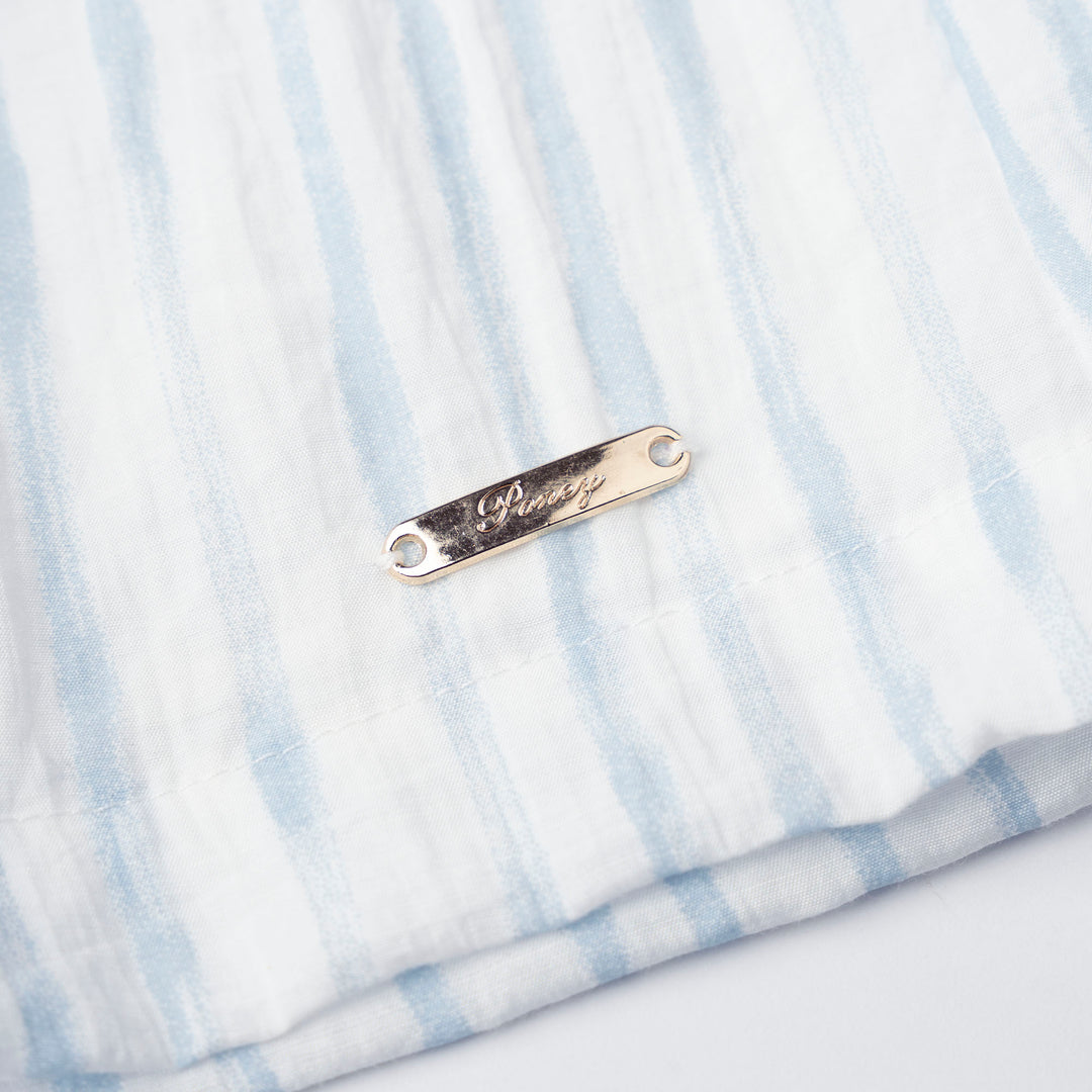 Water Prints Stripes Oversized Long Sleeve Dress